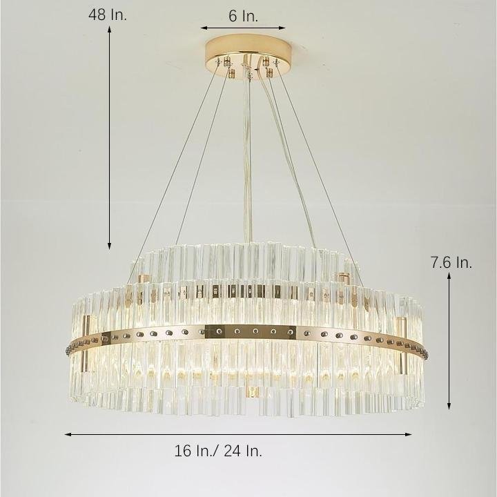 Modern Luxury Crystal Gold LED Chandelier
