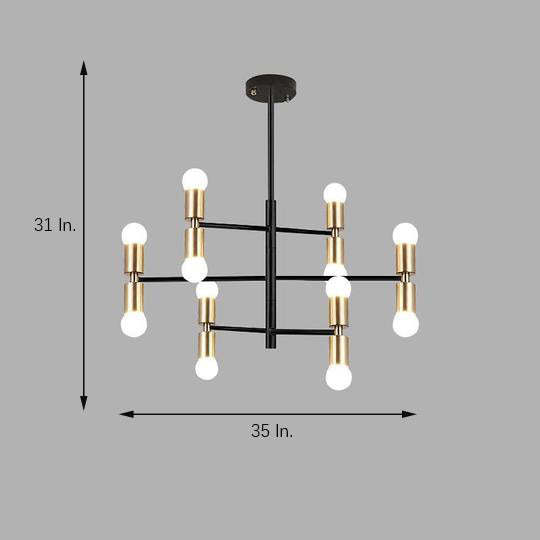 6 Lights LED Modern Sputnik Chandelier Pendant Light Hanging Lamp-Lighom