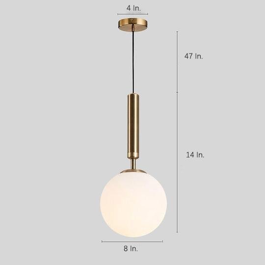 Globe Glass Metal LED Artistic Pendant Light