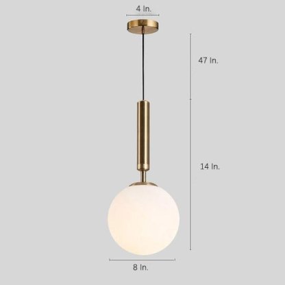 Globe Glass Metal LED Artistic Pendant Light
