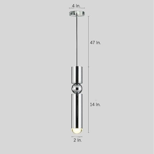 Elongated Cylindrical Metal LED Pendant Light