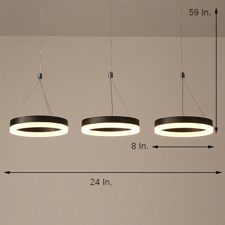 3 Circles Dimmable LED Adjustable Modern Chandeliers Pendant Light-Lighom