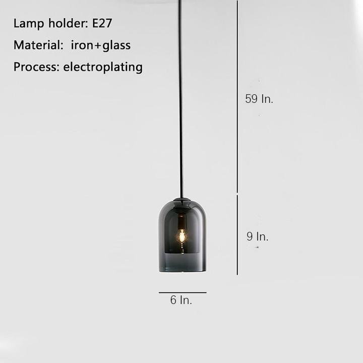 Industrial Glass LED Island Pendant Light