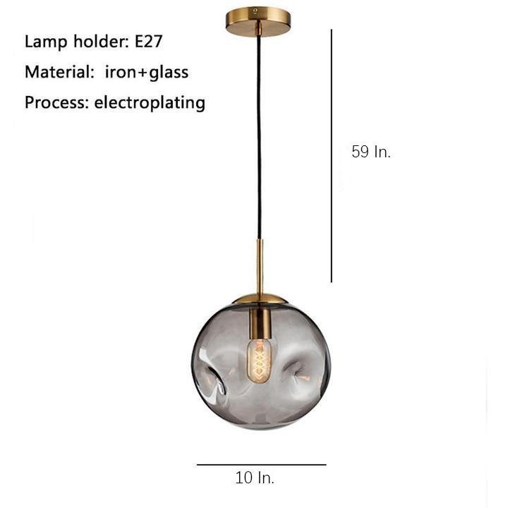 Glass Globe LED Modern Island Pendant Light