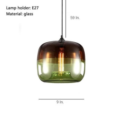Multi-Colored Glass Artistic Globe Dining Pendant