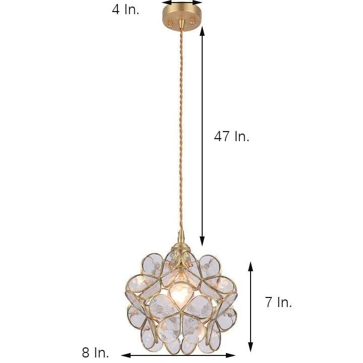 Ornate Copper Glass Pendant Lights Traditional Classic Pendant Lighting-Lighom