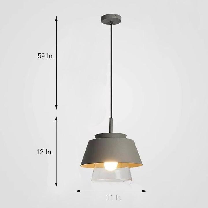 Traditional Metal Glass LED Modern Pendant Lights Hanging Lamp Island Lights-Lighom
