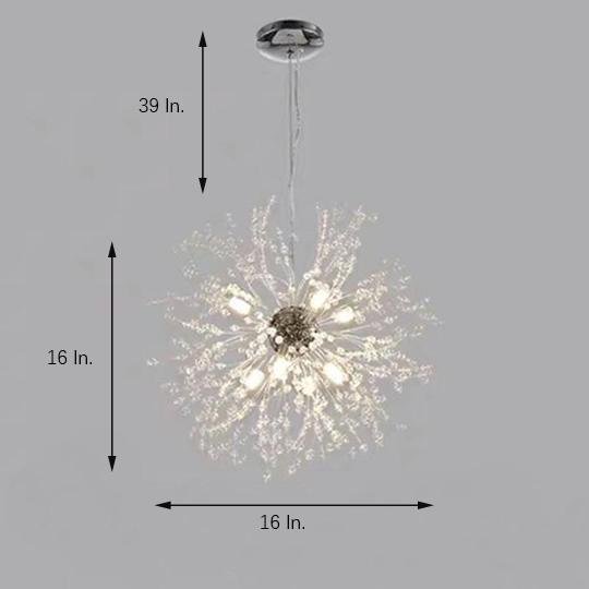 Innovative Modern Globe Design dandelion Chandelier Crystal Metal Ceiling Light-Lighom