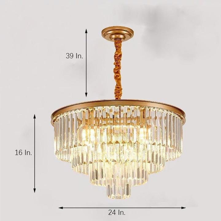 Modern Crystal Contemporary Chandeliers Entryway Chandelier-Lighom