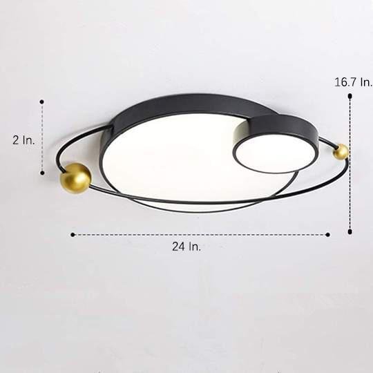 Circle Globe Dimmable LED Flush Mount Light