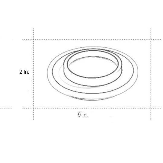 2-Light Circular LED Modern Flush Mount Light