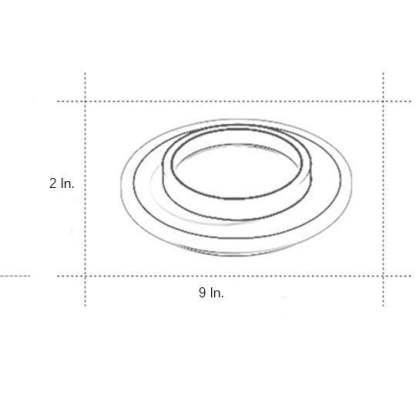 2-Light Circular LED Modern Flush Mount Light