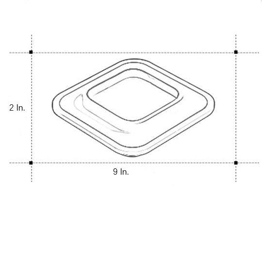 2 Light Square Flush Mount Ceiling Light LED Light-Lighom