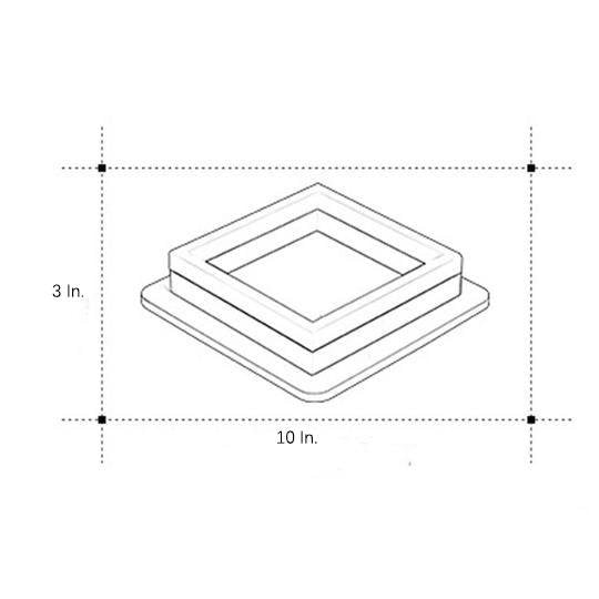 Metal Acrylic Square Modern LED Flush Mount Ceiling Light