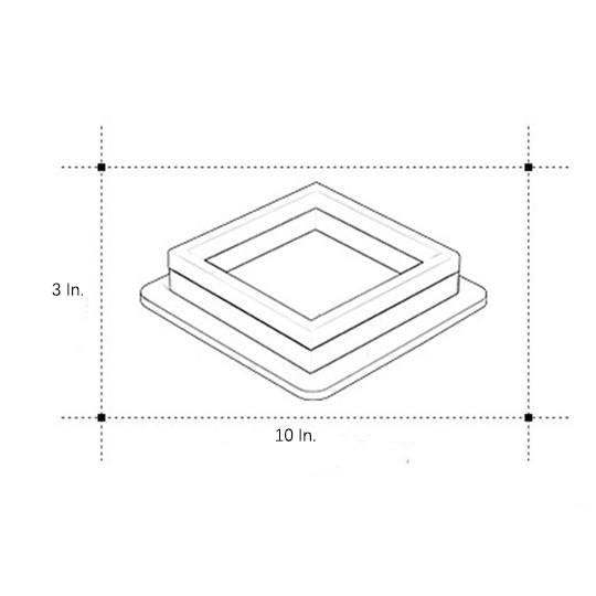 Metal Acrylic Square Modern LED Flush Mount Ceiling Light