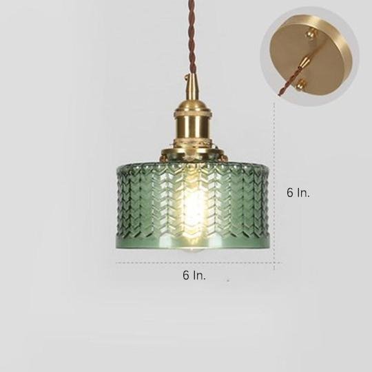 Circular Design Metal Glass Pendant Lighting Antique Pendant Lighting-Lighom