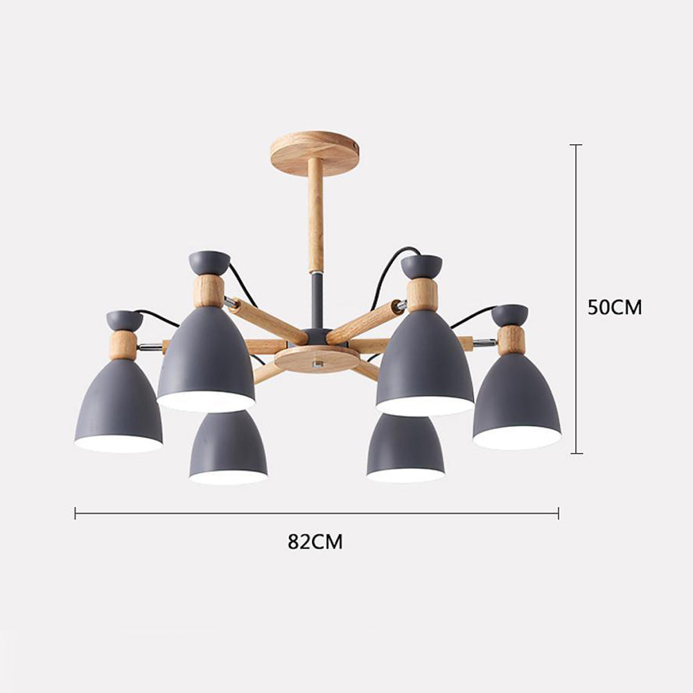 6-Light LED Nordic Pendant Chandelier