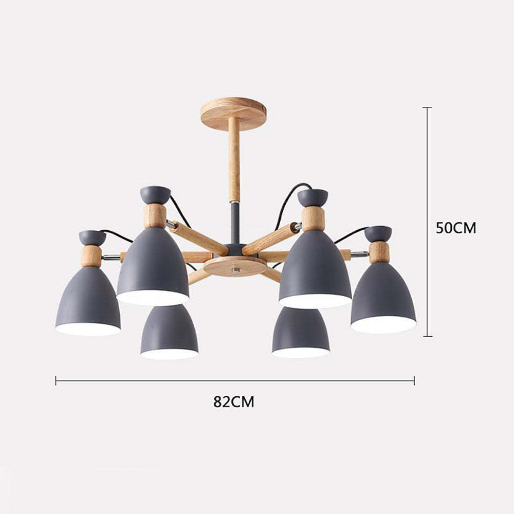 6-Light LED Nordic Pendant Chandelier