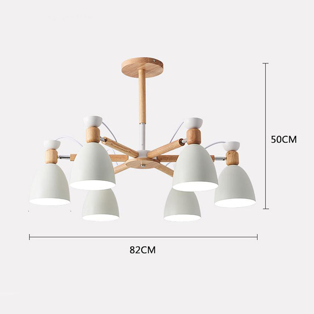 6-Light LED Nordic Pendant Chandelier
