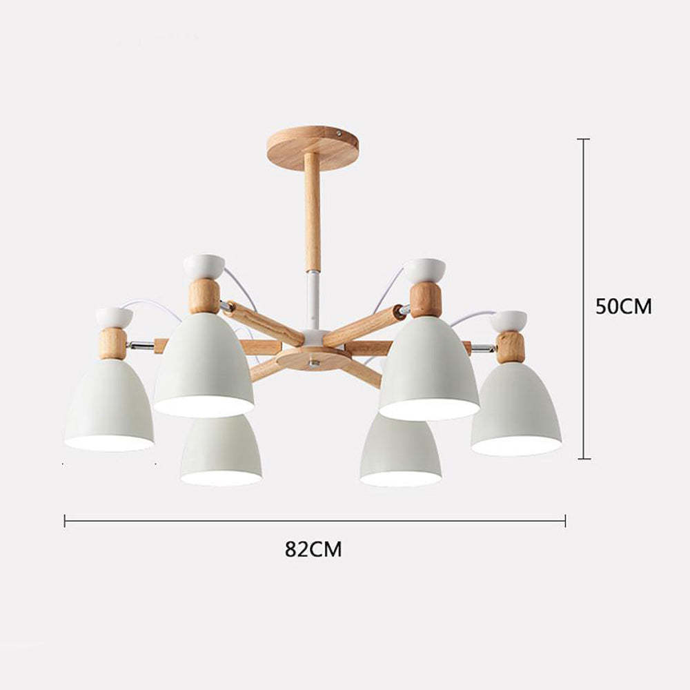 6-Light LED Nordic Pendant Chandelier