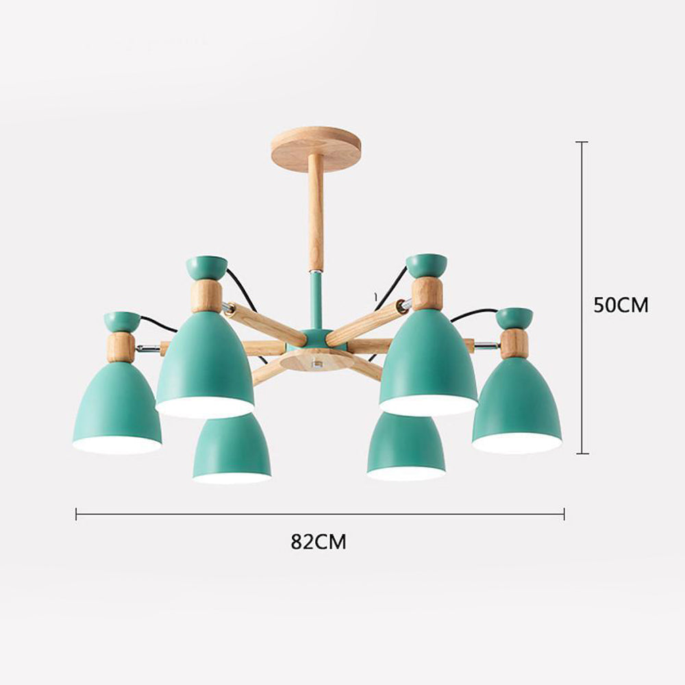 6-Light LED Nordic Pendant Chandelier