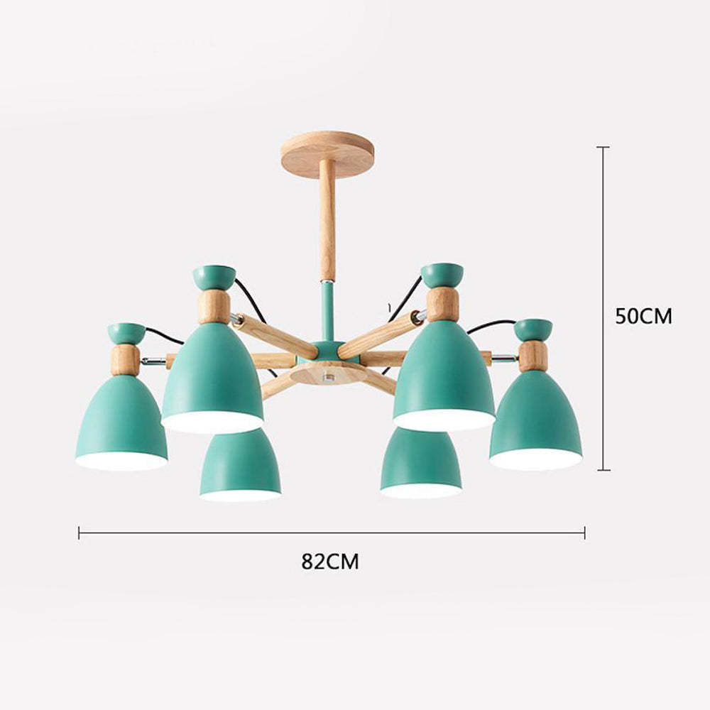 6-Light LED Nordic Pendant Chandelier