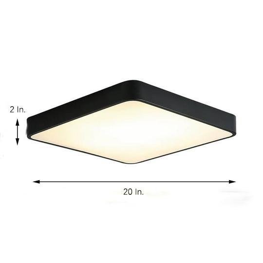 Square LED Modern Metal Flush Mount Light