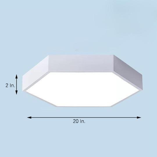 Hexagon LED Modern Metal Flush Mount Light