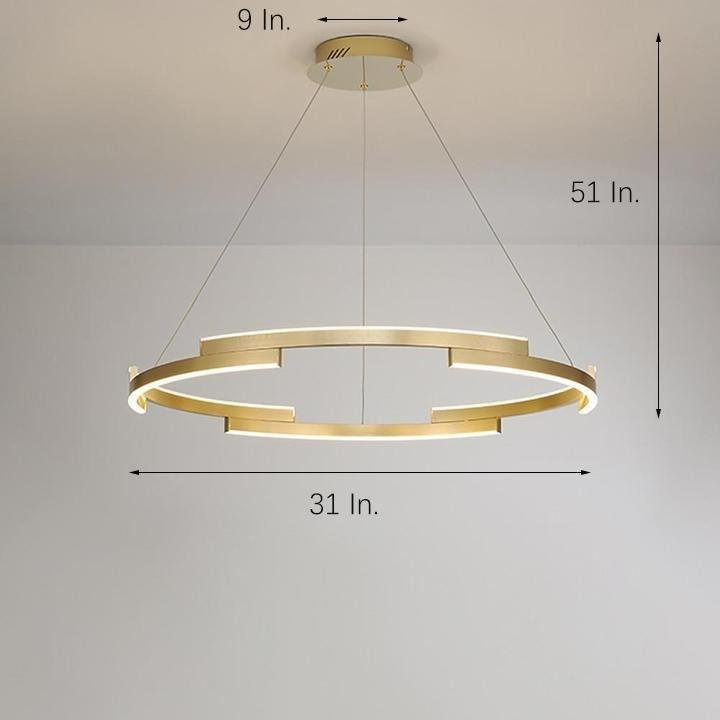 Interlocking Round Gold Chandelier