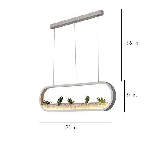 Rounded Rectangular Modern Kitchen Pendant Ceiling Light