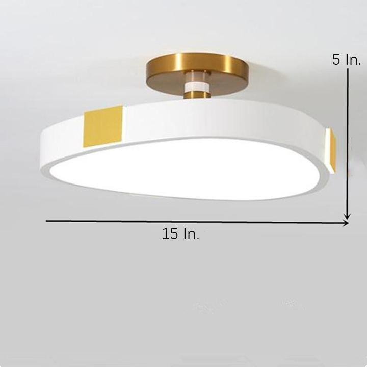 Rounded Abstract LED Bedroom Flush Mount