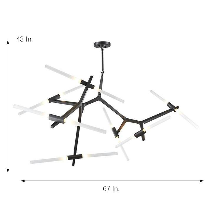 Industrial Drone Shaped Brass Chandelier Light Modern Sputnik Chandelier 14 LED Bulbs-Lighom