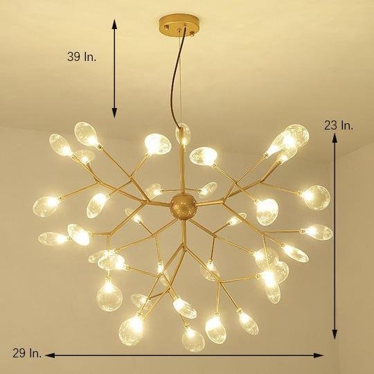 36-Light LED Cluster Sputnik Chandelier