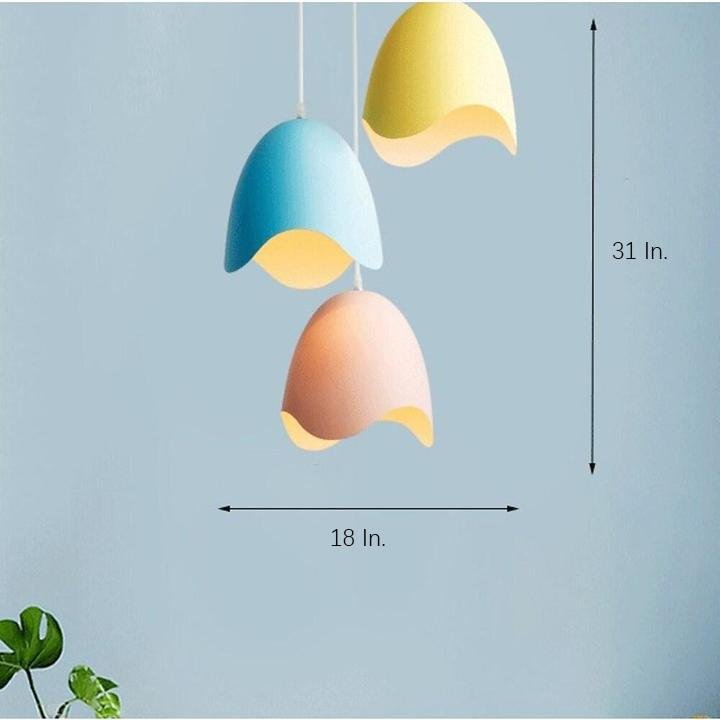 3-light Half Eggshell Shaped LED Modern Pendant Lighting Island Lights-Lighom