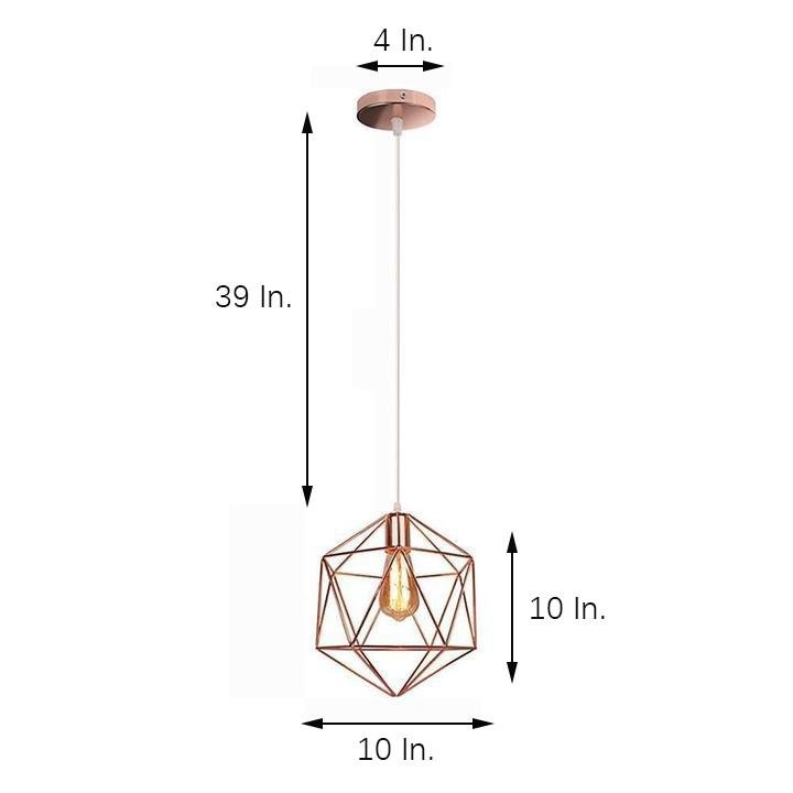 Geometric Cage LED Industrial Modern Flush Mount Light