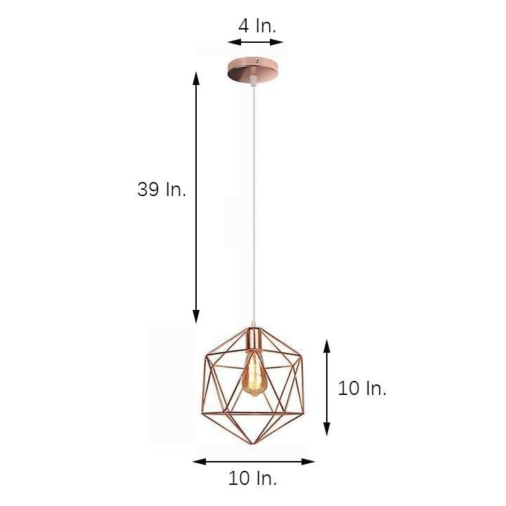 Geometric Cage LED Industrial Modern Flush Mount Light