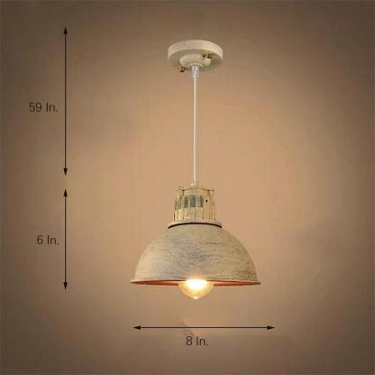 Semi-spherical Metal LED Vintage Pendant Lighting Island Lights-Lighom