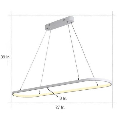 Rounded Rectangle Acrylic Kitchen Pendant