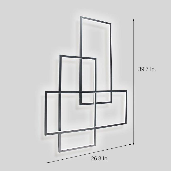 Overlapping Aluminum Flush Mount Light