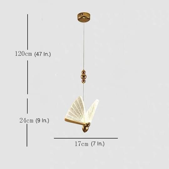 Butterflies Shaped LED Gold Modern Pendant Lights Hanging Lamp Island Lights-Lighom