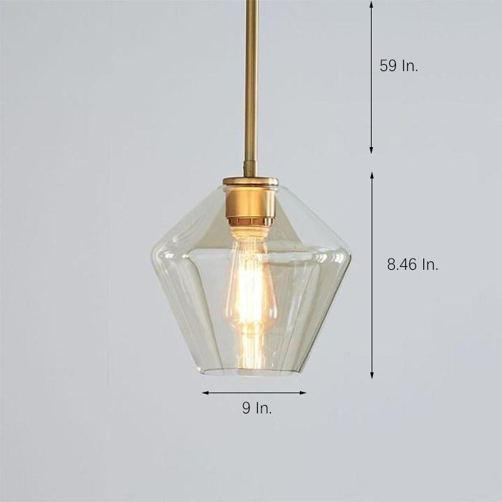 Nordic Classic Copper Glass Pendant Lights Industrial Style Droplight-Lighom
