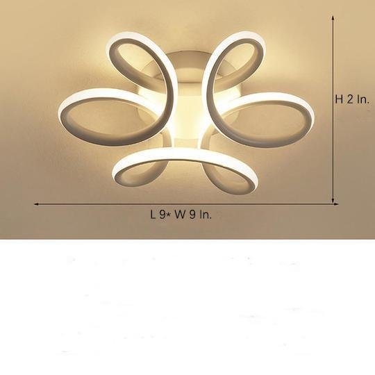 Waves Flower LED Modern Ceiling Light Fixture Flush Mount Lighting Ceiling Lamp-Lighom