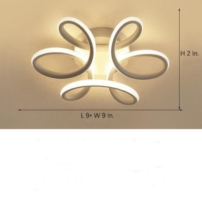 Waves Flower LED Modern Ceiling Light Fixture Flush Mount Lighting Ceiling Lamp-Lighom