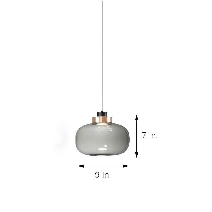 Round Globe LED Nordic Glass Island Pendant