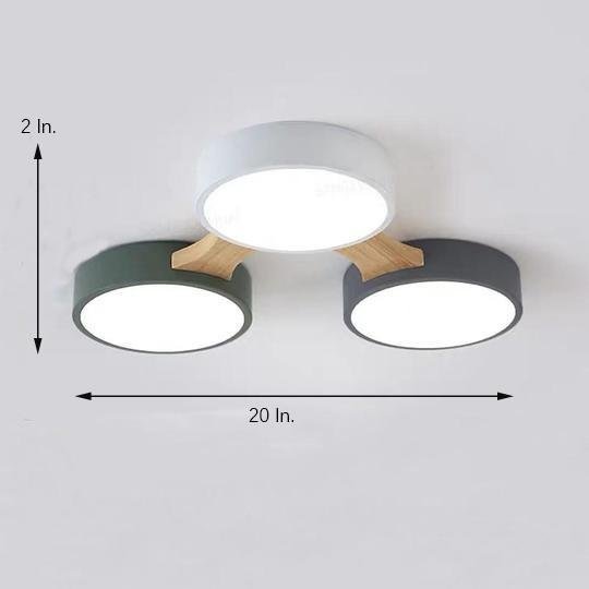 Circular 5-Light LED Industrial Flush Mount Light