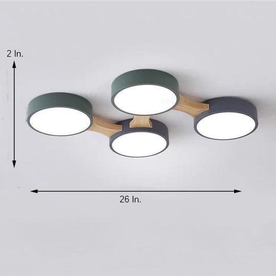Circular 5-Light LED Industrial Flush Mount Light