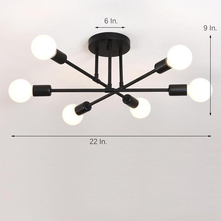 Elegant 6-Light Flush Mount Light