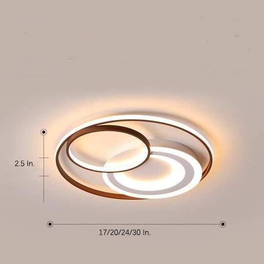 3 Rings Dimmable LED Modern Ceiling Lights Flush Mount Lighting Ceiling Lamp-Lighom