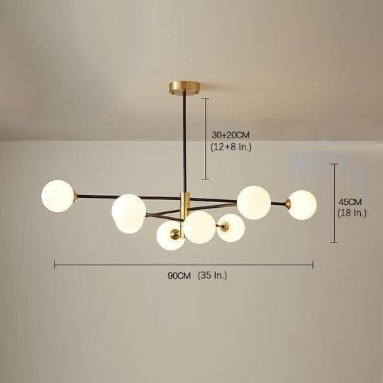 Industrial Modern Cluster Globe Geometric Pendant Light Ceiling Light-Lighom
