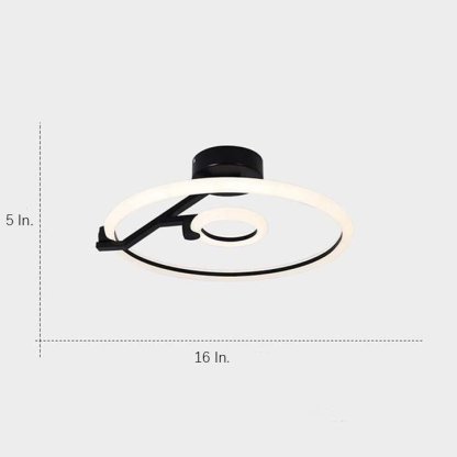 Rings Flush Mount Ceiling Light Abitrary LED Light-Lighom